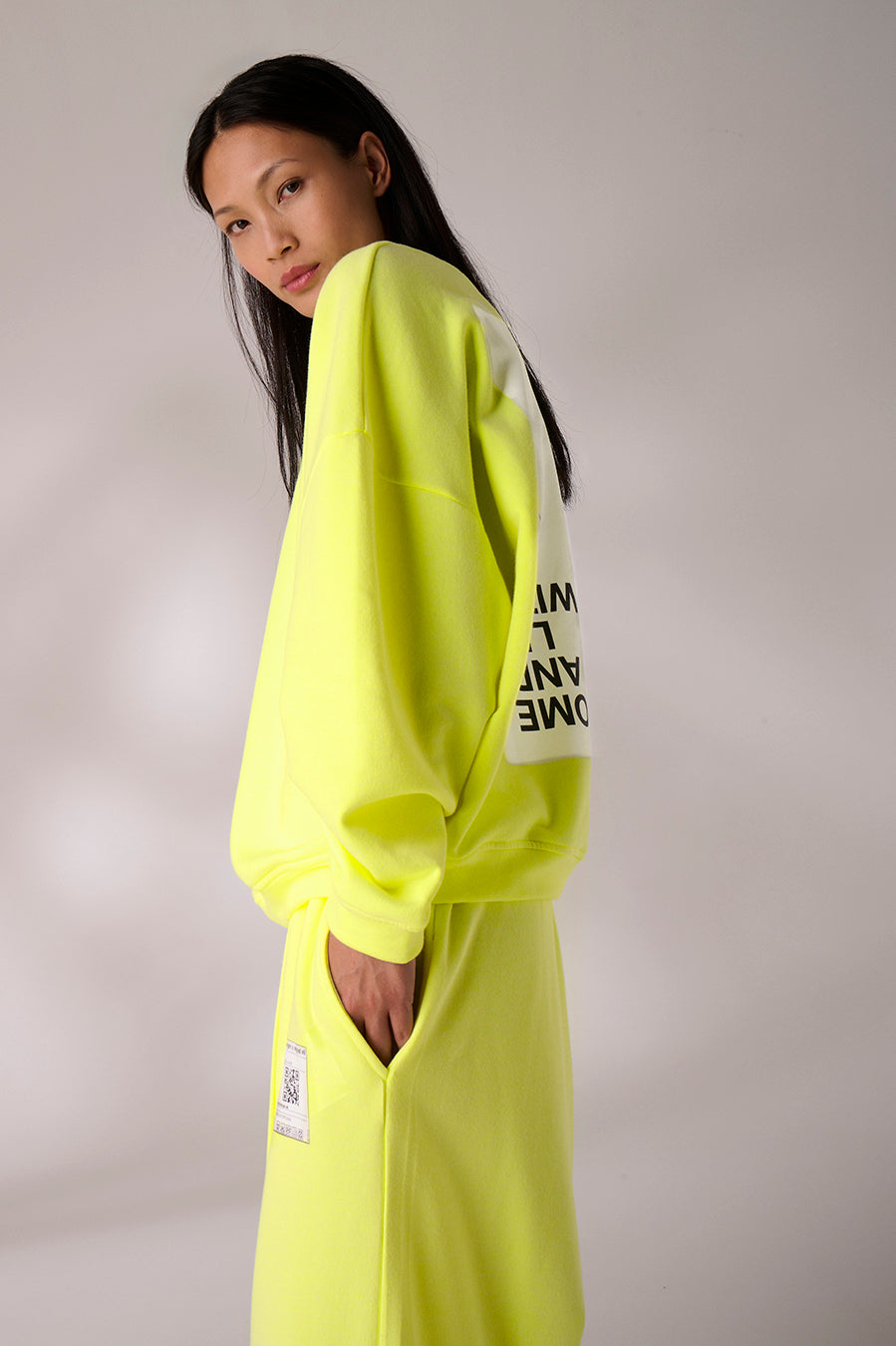 Come Sweatshirt neon yellow Bild 5