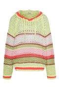 Crochet Hoodie Stripe Limette Bild 1