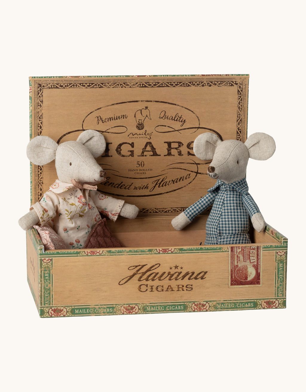 Oma & Opa Maus in Zigarrenschachtel Maus Bild 2