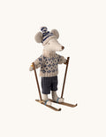 Wintermaus mit Skiset Blau Bild 1