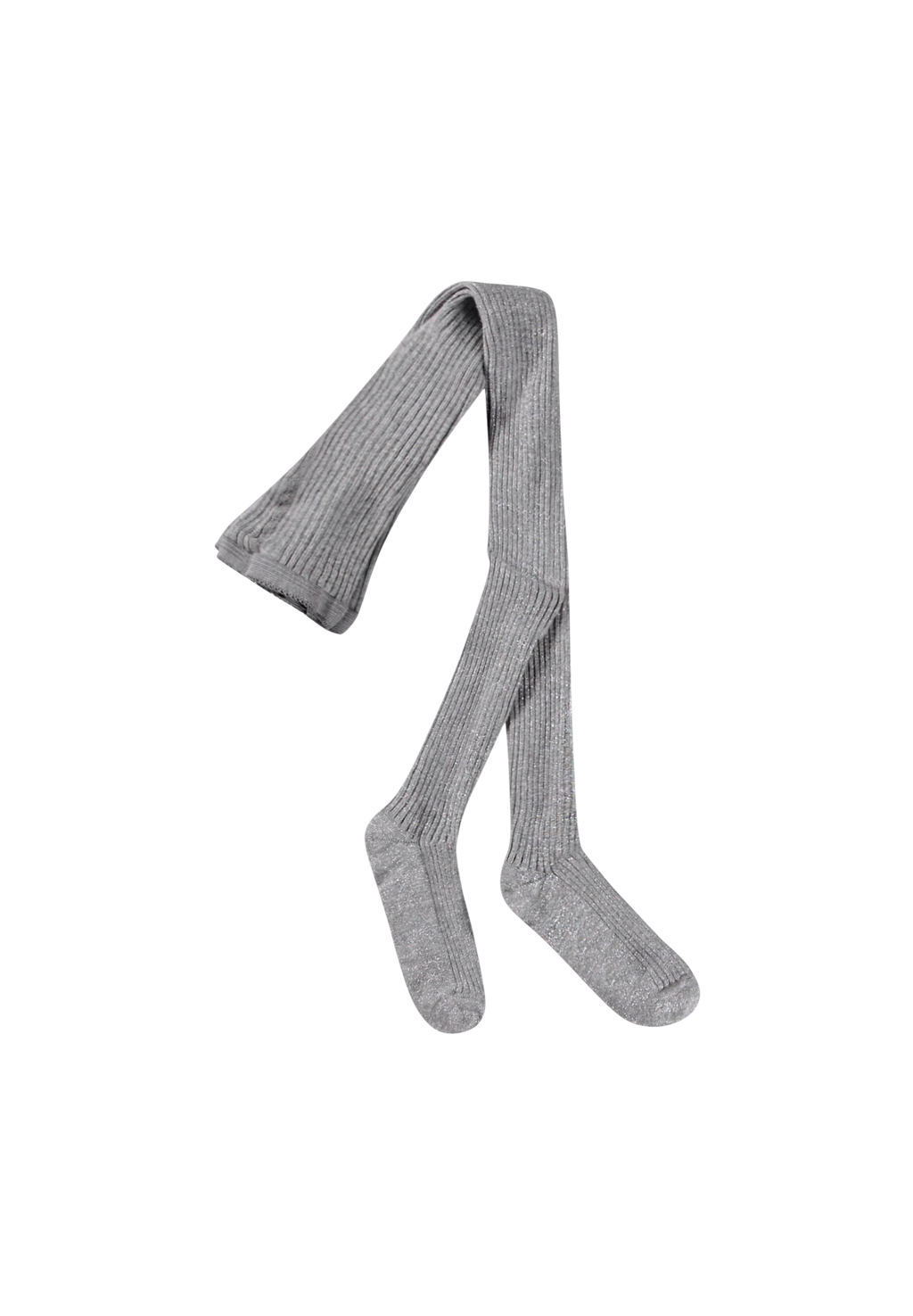 Glitter Ripp-Strumpfhose 1046 grey melange Bild 1