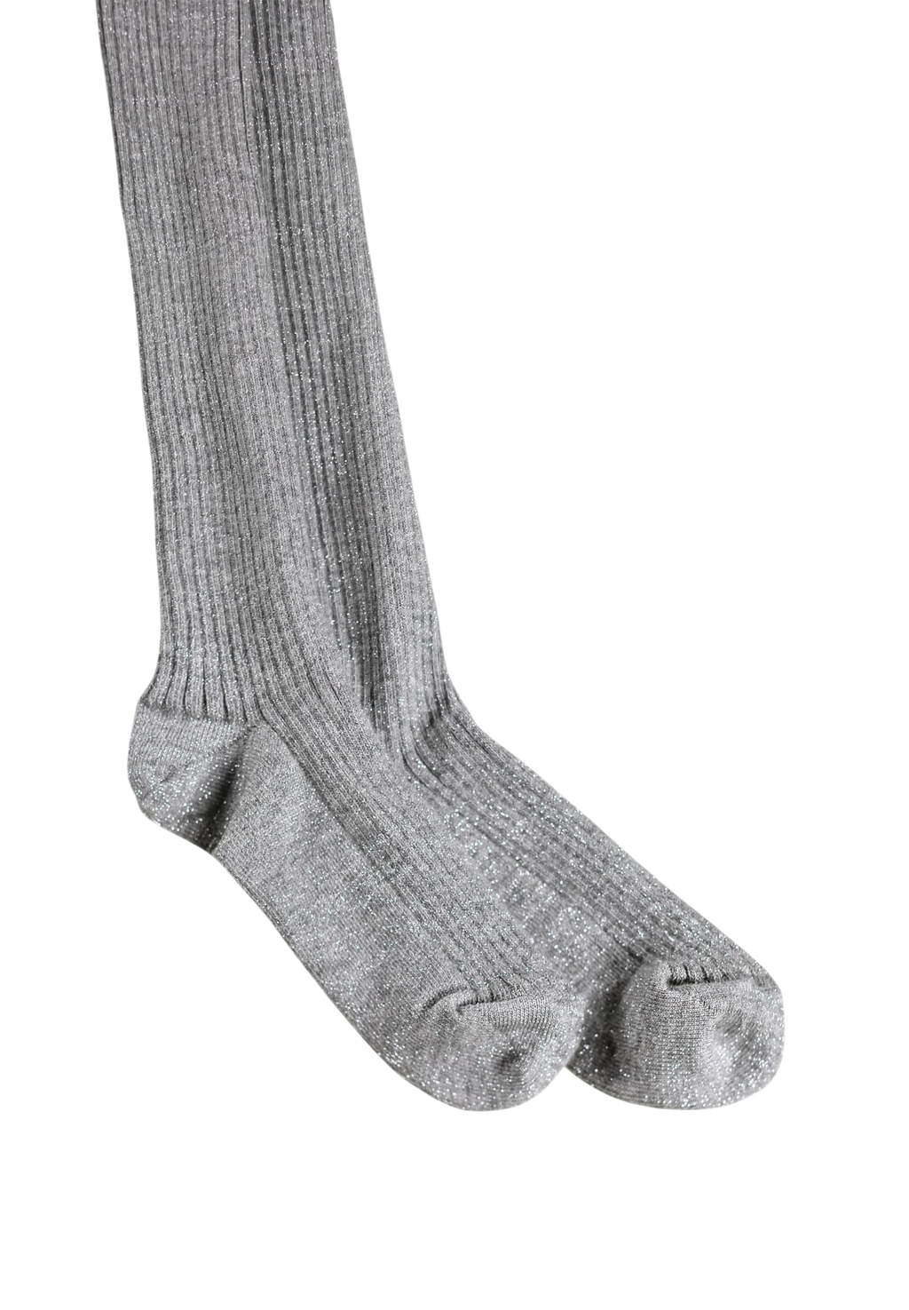 Glitter Ripp-Strumpfhose 1046 grey melange Bild 2
