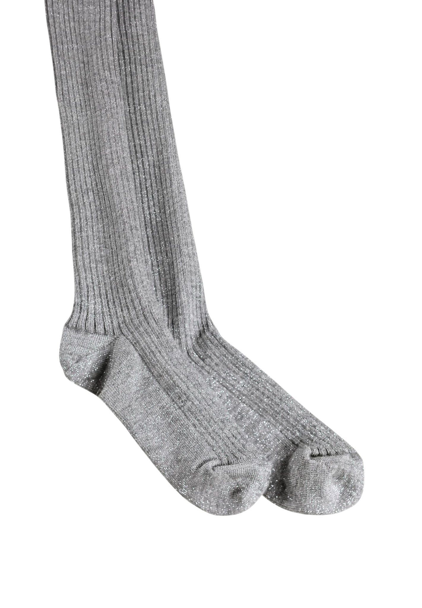 Glitter Ripp-Strumpfhose 1046 grey melange Bild 2