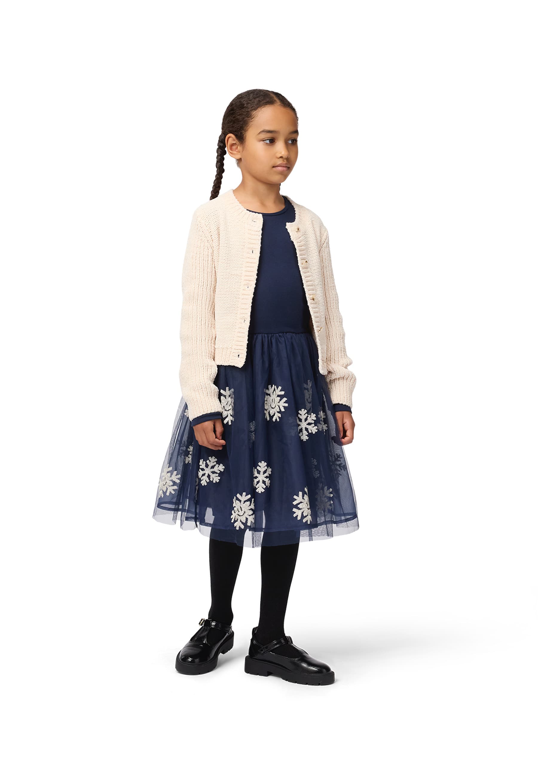 Glitter Ripp-Strumpfhose 2292 Navy blazer Bild 4
