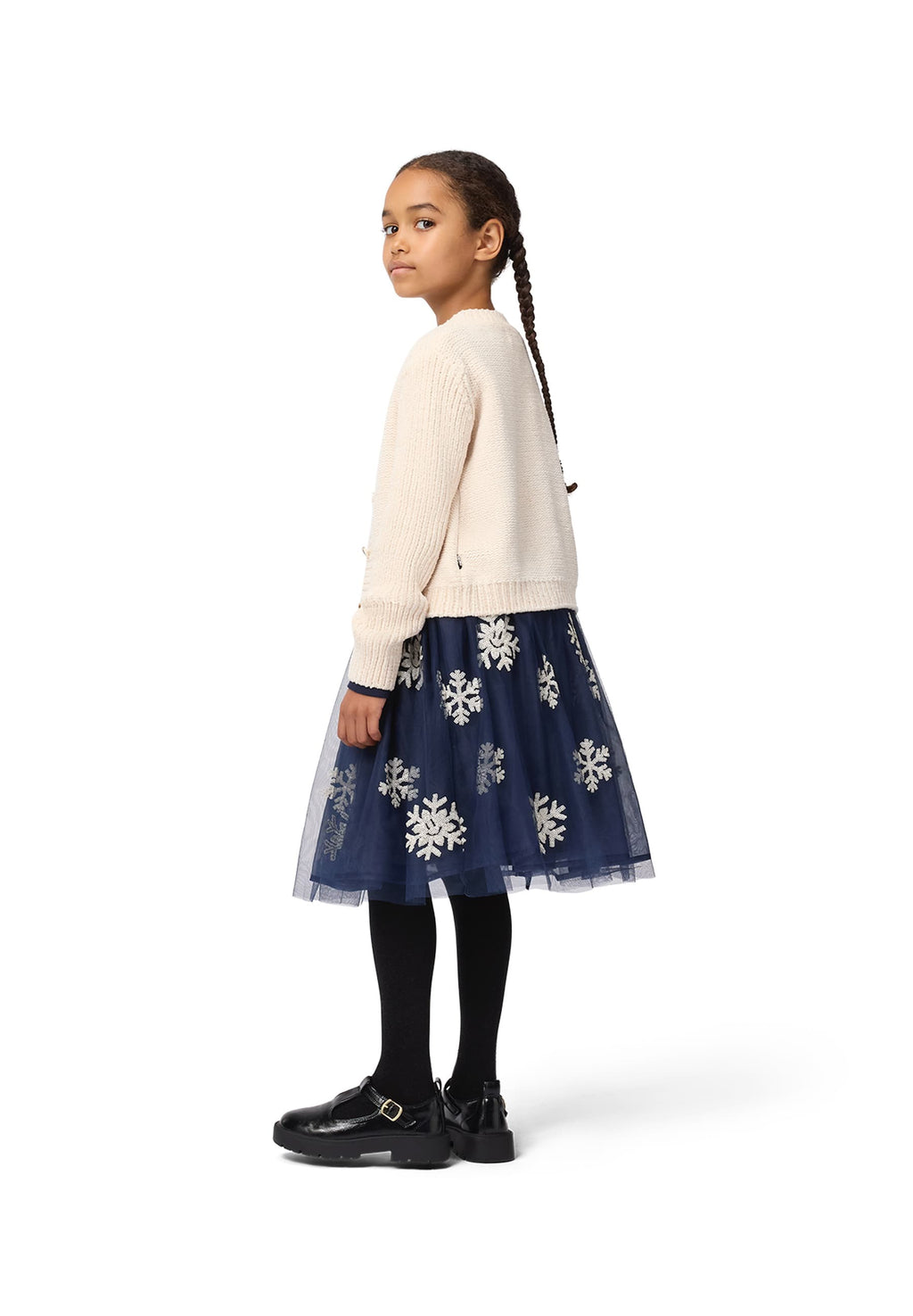 Glitter Ripp-Strumpfhose 2292 Navy blazer Bild 5