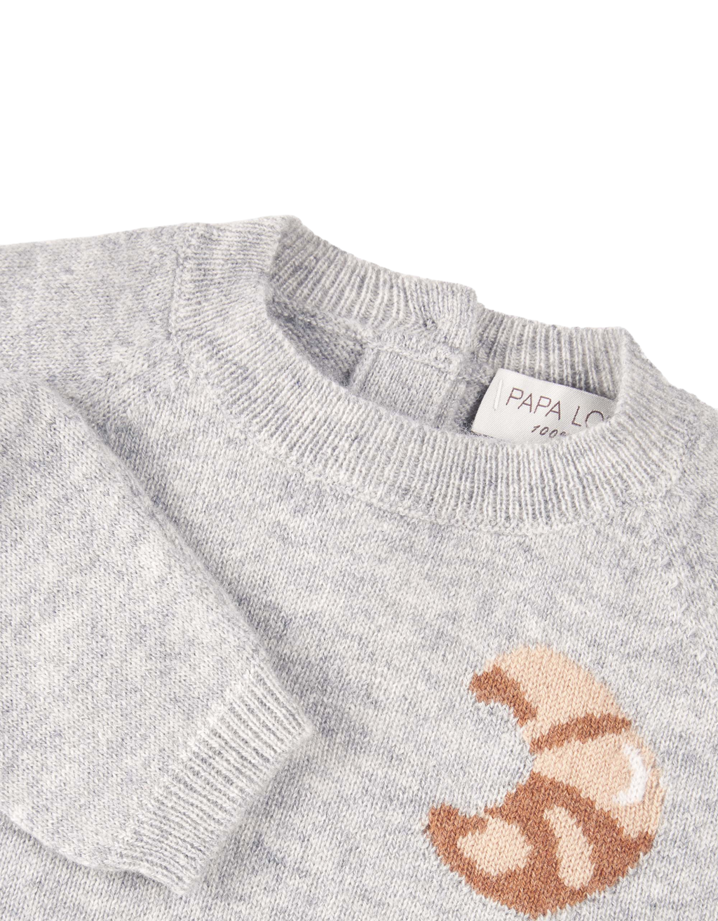 Croissant Pullover grau Bild 3