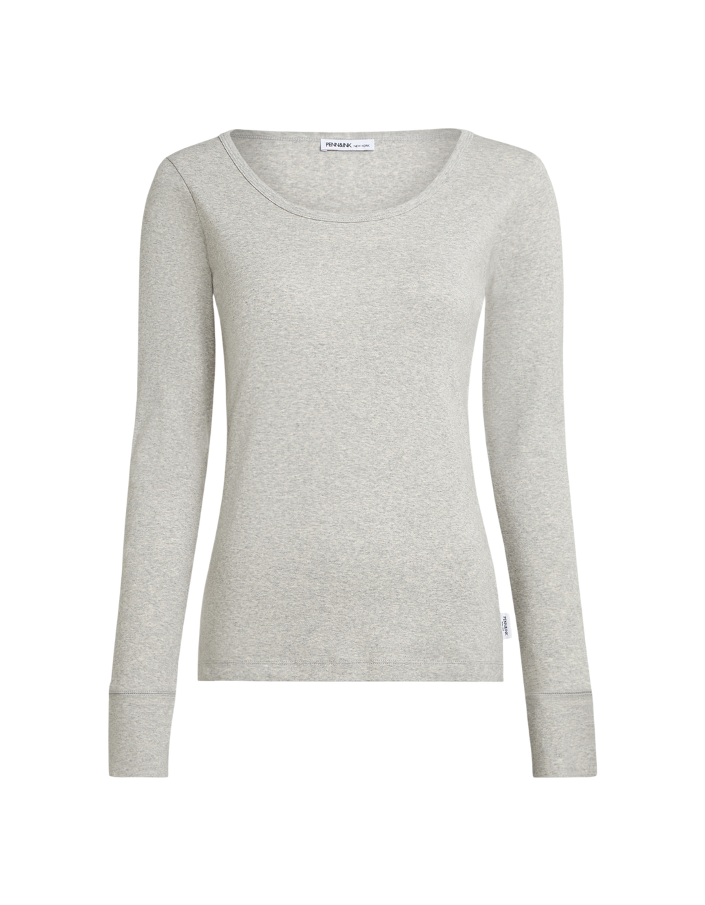 Basic Longsleeve grau melange 83M Bild 1