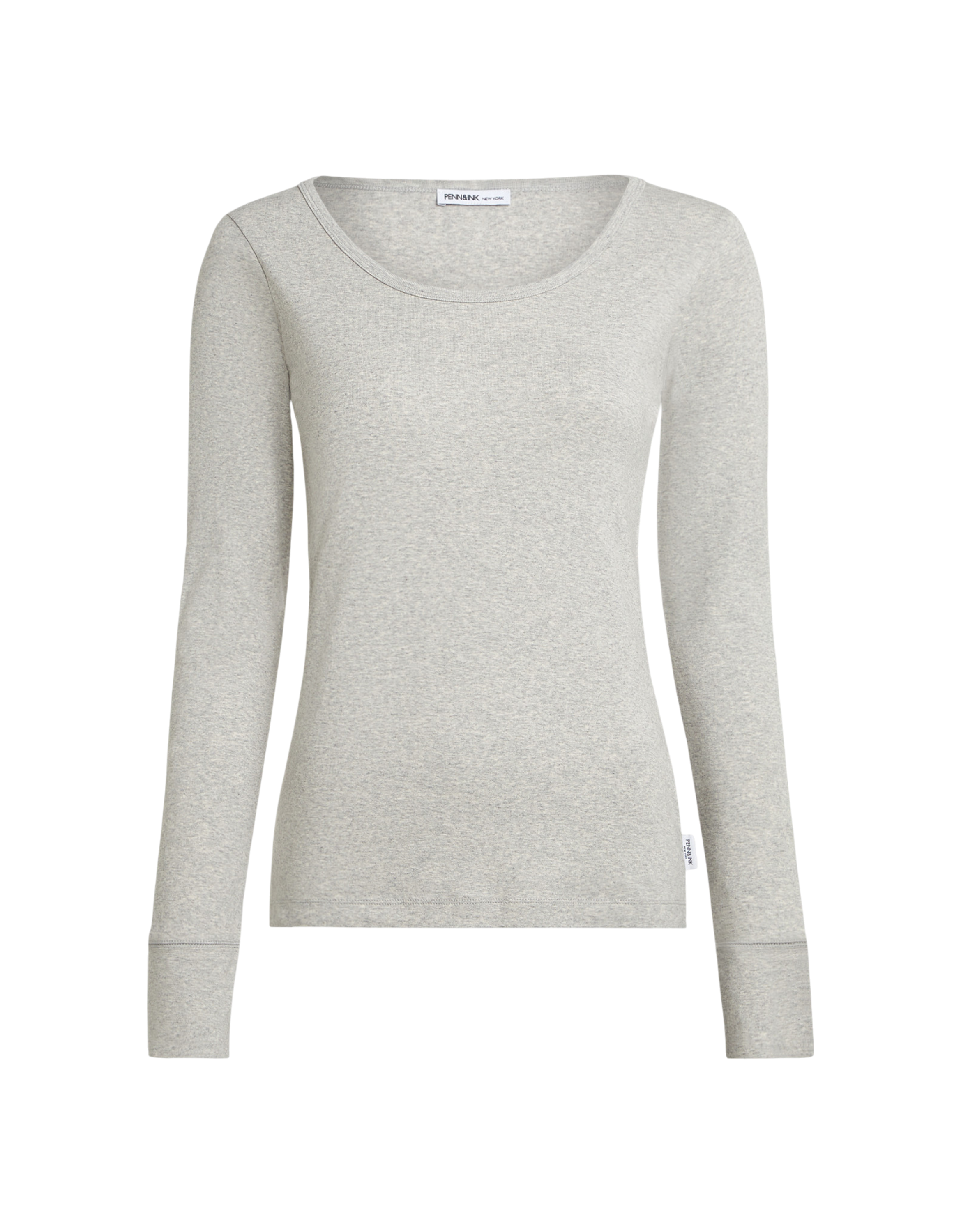 Basic Longsleeve grau melange 83M Bild 1
