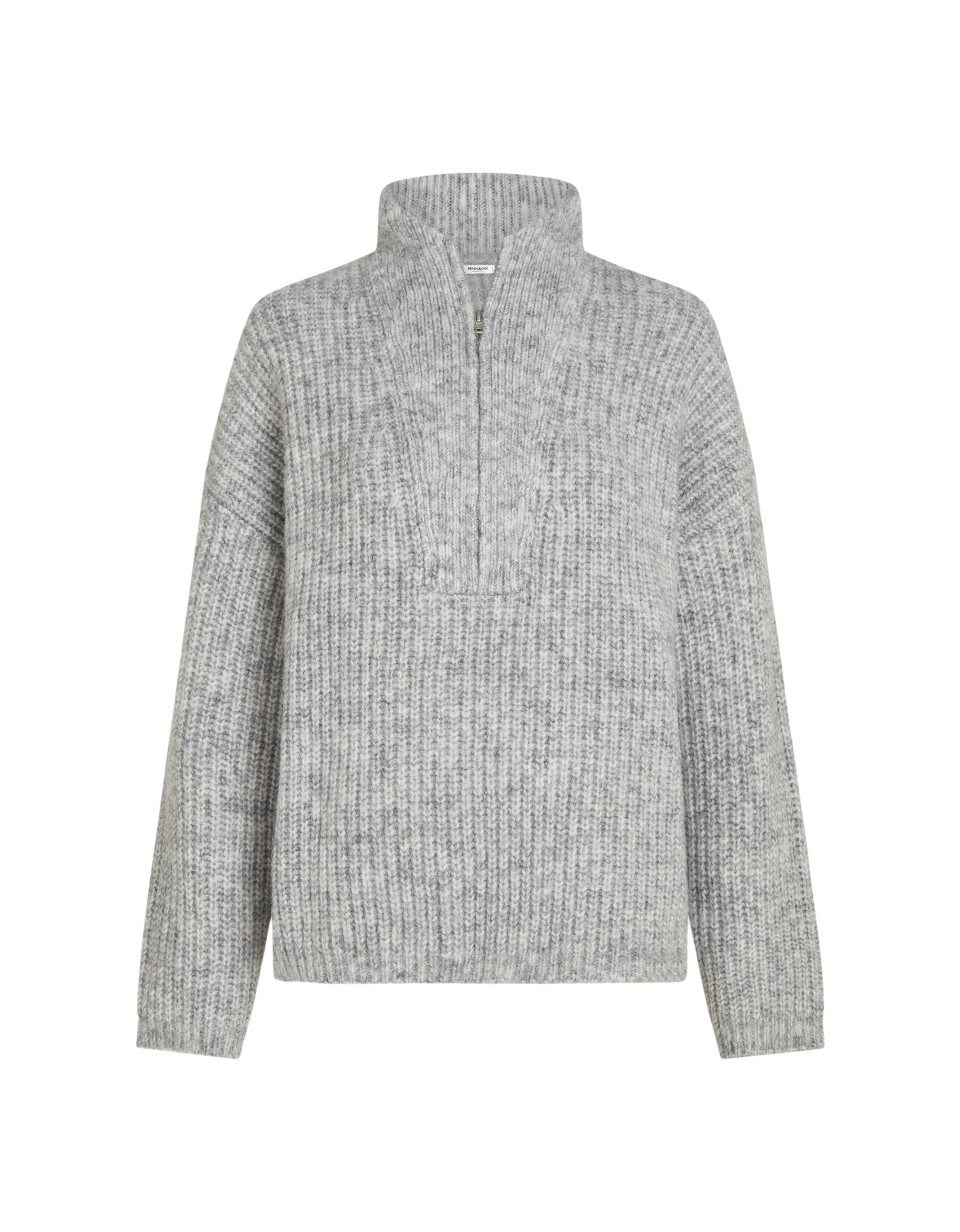 Jumper Strickpullover grau melange 83M Bild 1