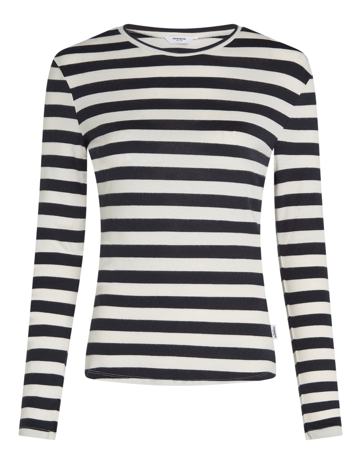 Langarmshirt black white Bild 1