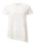 Baumwollshirt mit Spitzensaum 113 weiß Bild 1