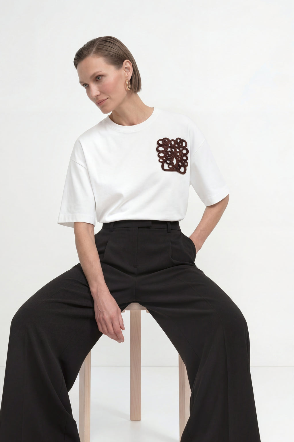 Cropped Baumwoll-T-Shirt 100 Bild 3