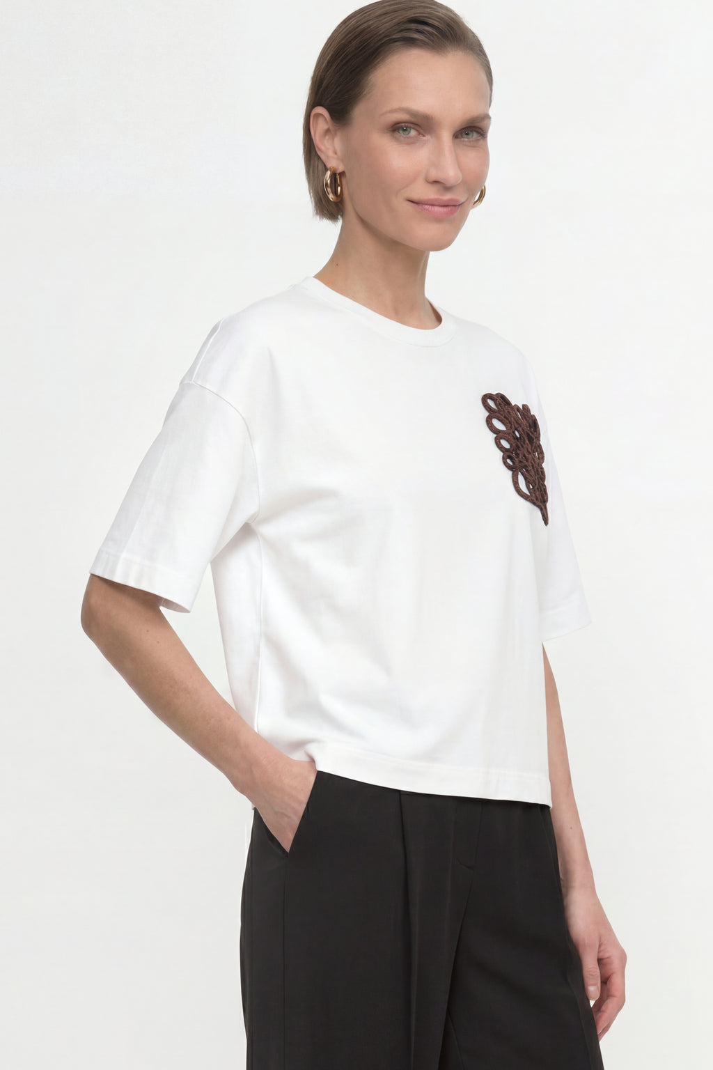 Cropped Baumwoll-T-Shirt 100 Bild 4