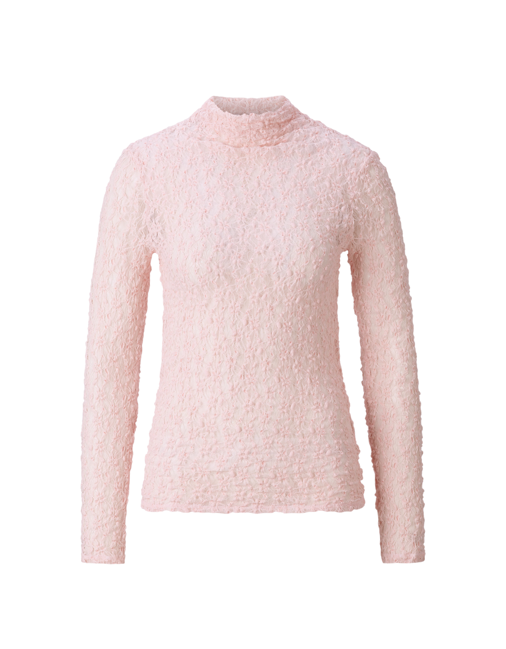Longsleeve mit Spitzenmuster 607 rose Bild 1