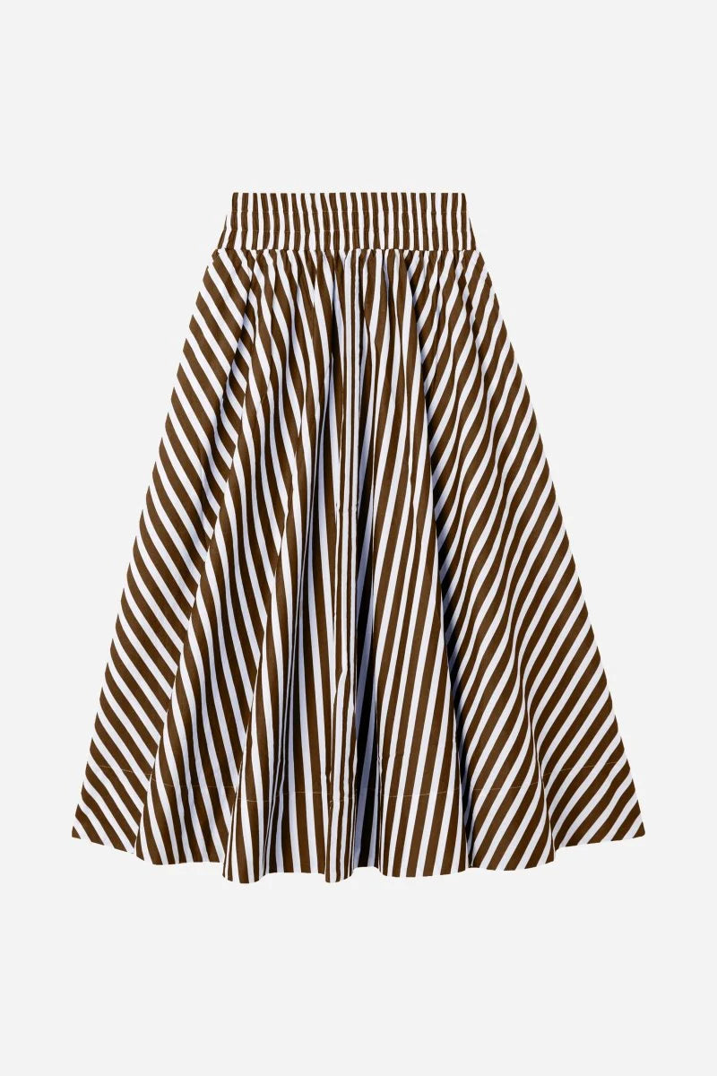 Striped Midi Rock coconut bark Bild 1