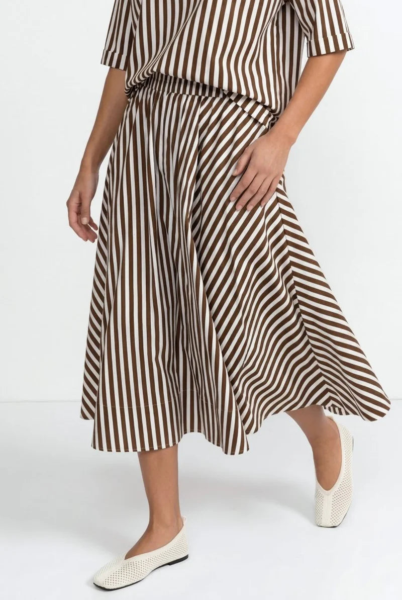 Striped Midi Rock coconut bark Bild 3