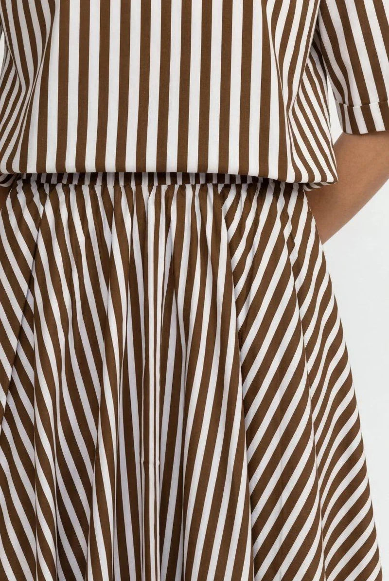 Striped Midi Rock coconut bark Bild 6
