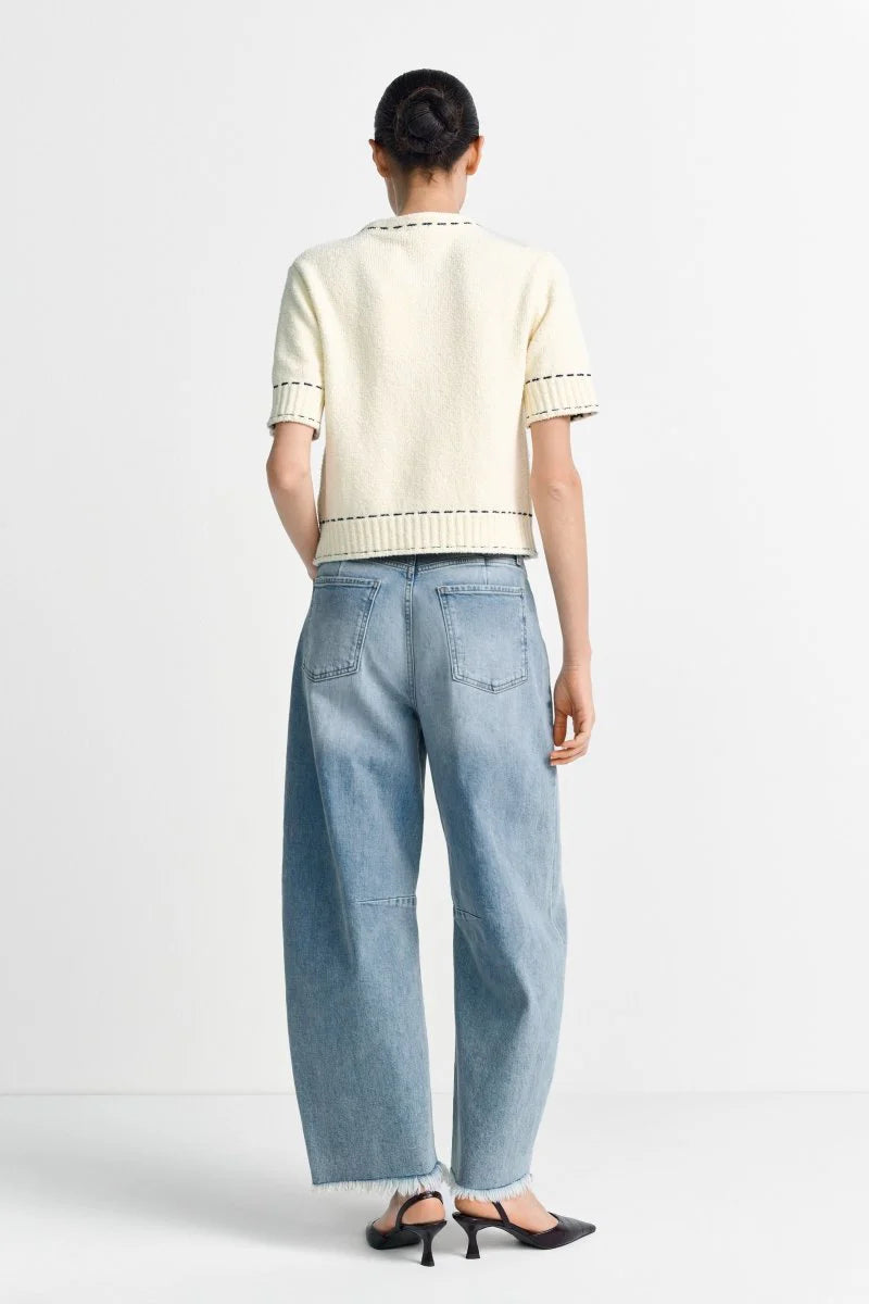 Used-Jeans denim blue Bild 5