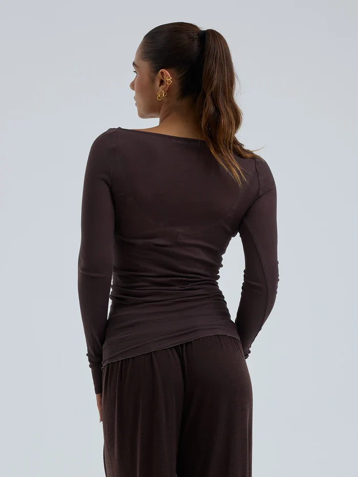 Cotton Boat Neck Java Bild 3