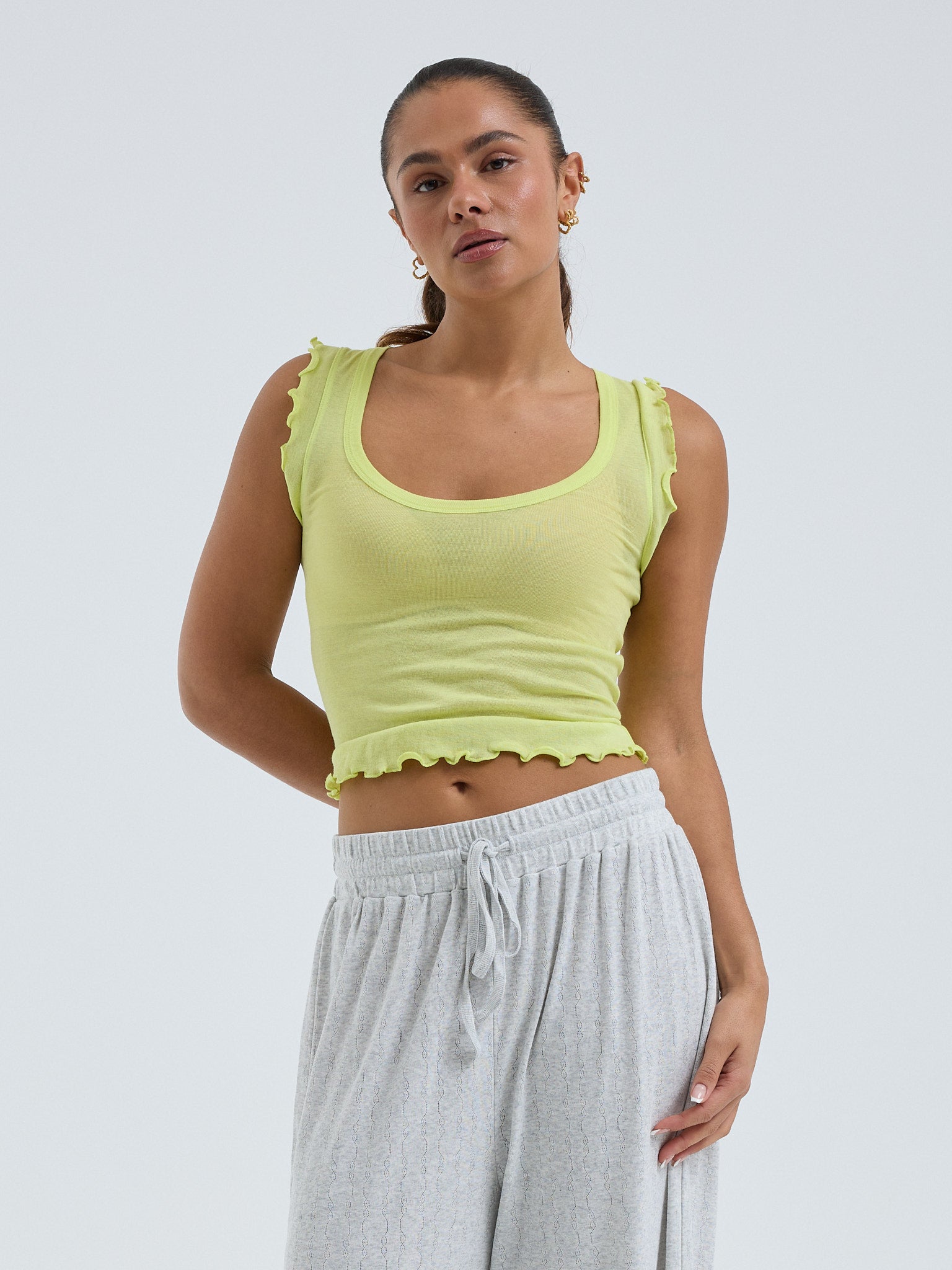 Cotton Crop Top Yellow Bild 2