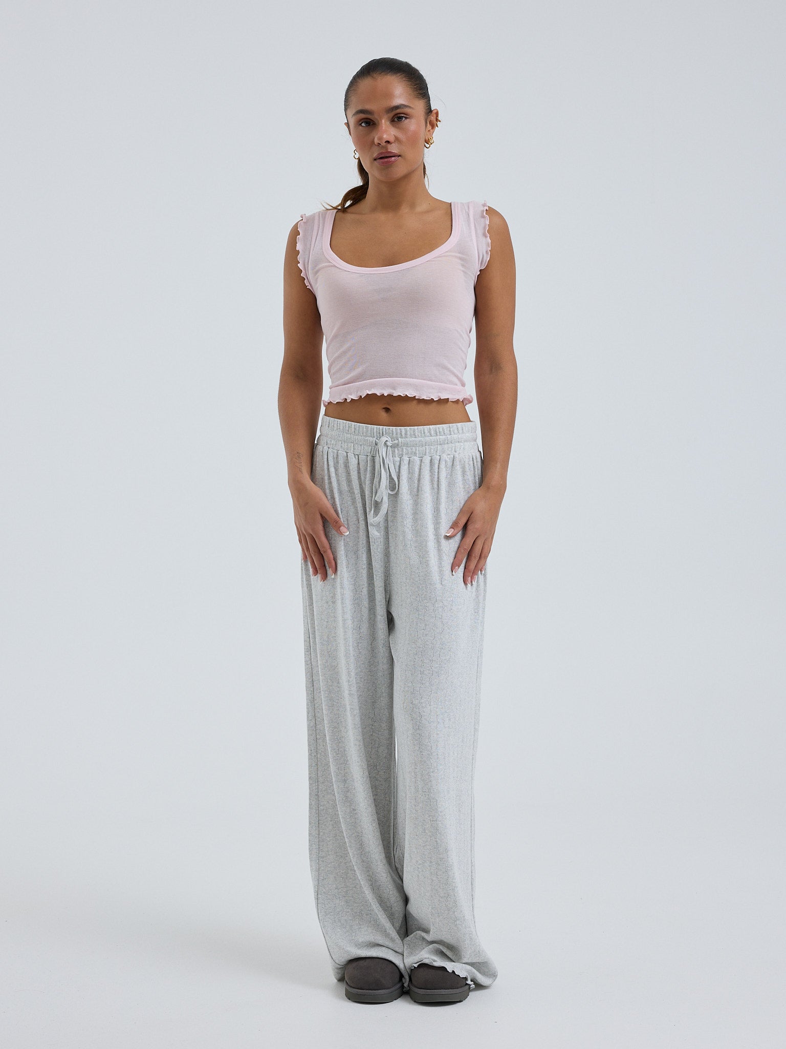 Cotton Crop Top Rose Bild 3