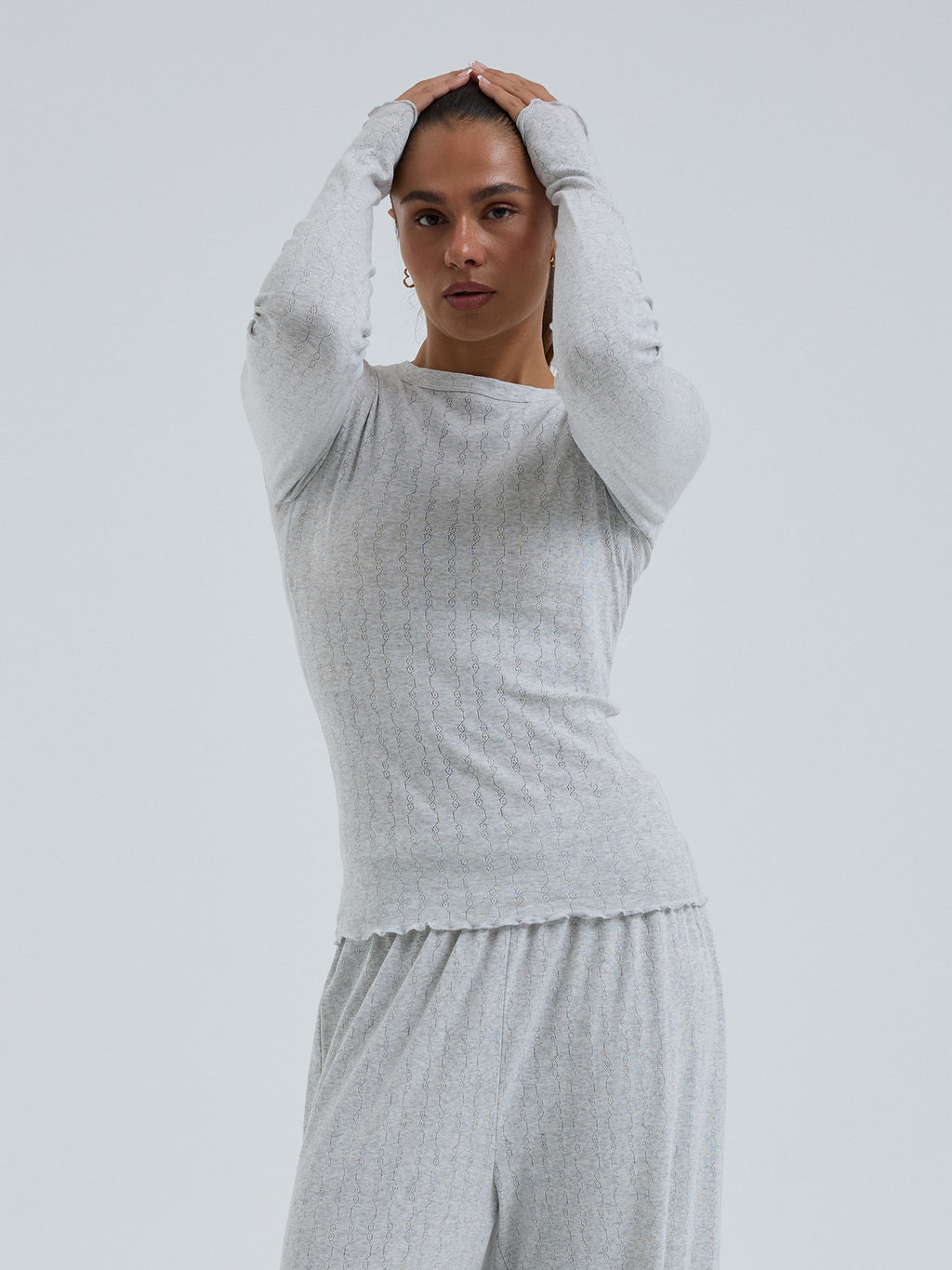 Jacquard Fiore grey melange Bild 5