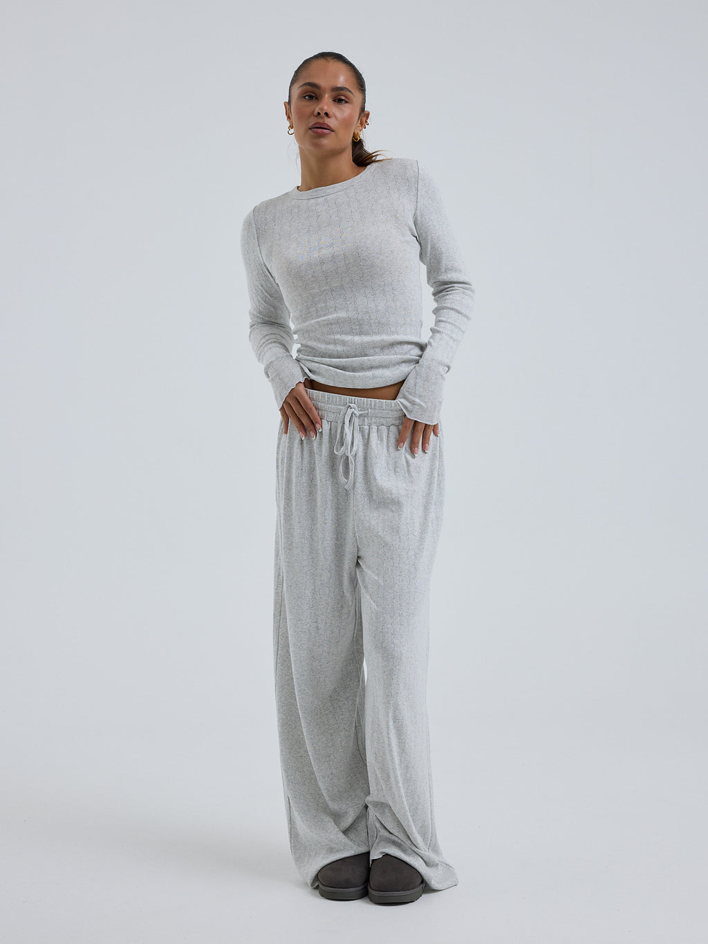 Jacquard Hose GREY MELANGE Bild 4