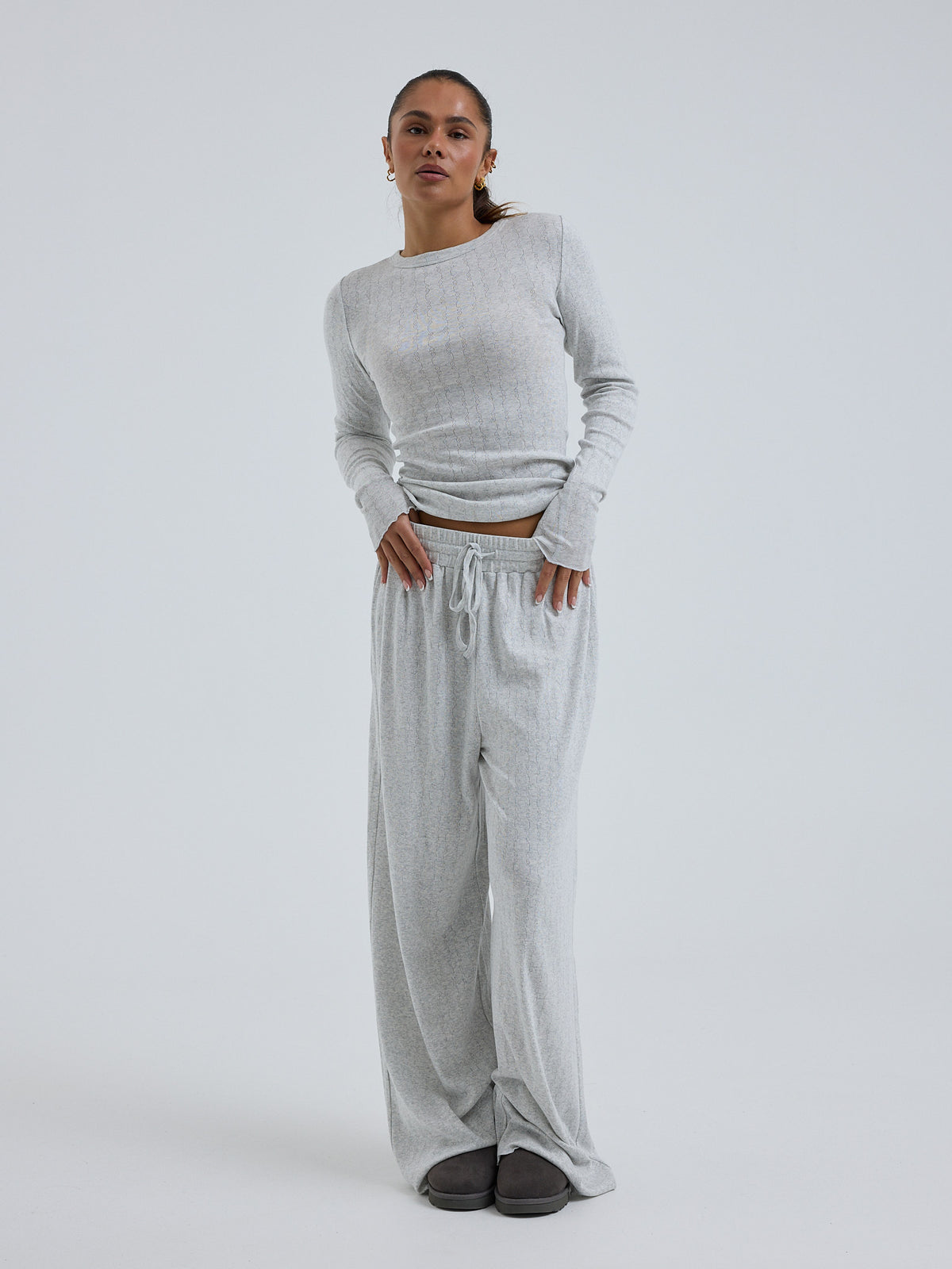 Jacquard Hose GREY MELANGE Bild 4