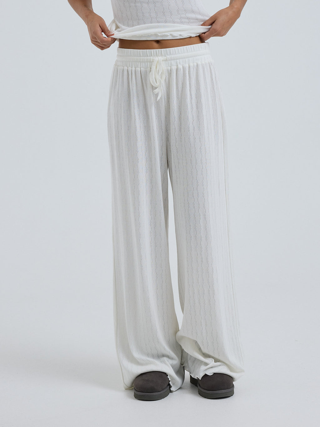 Jacquard Pants Off-White Bild 1