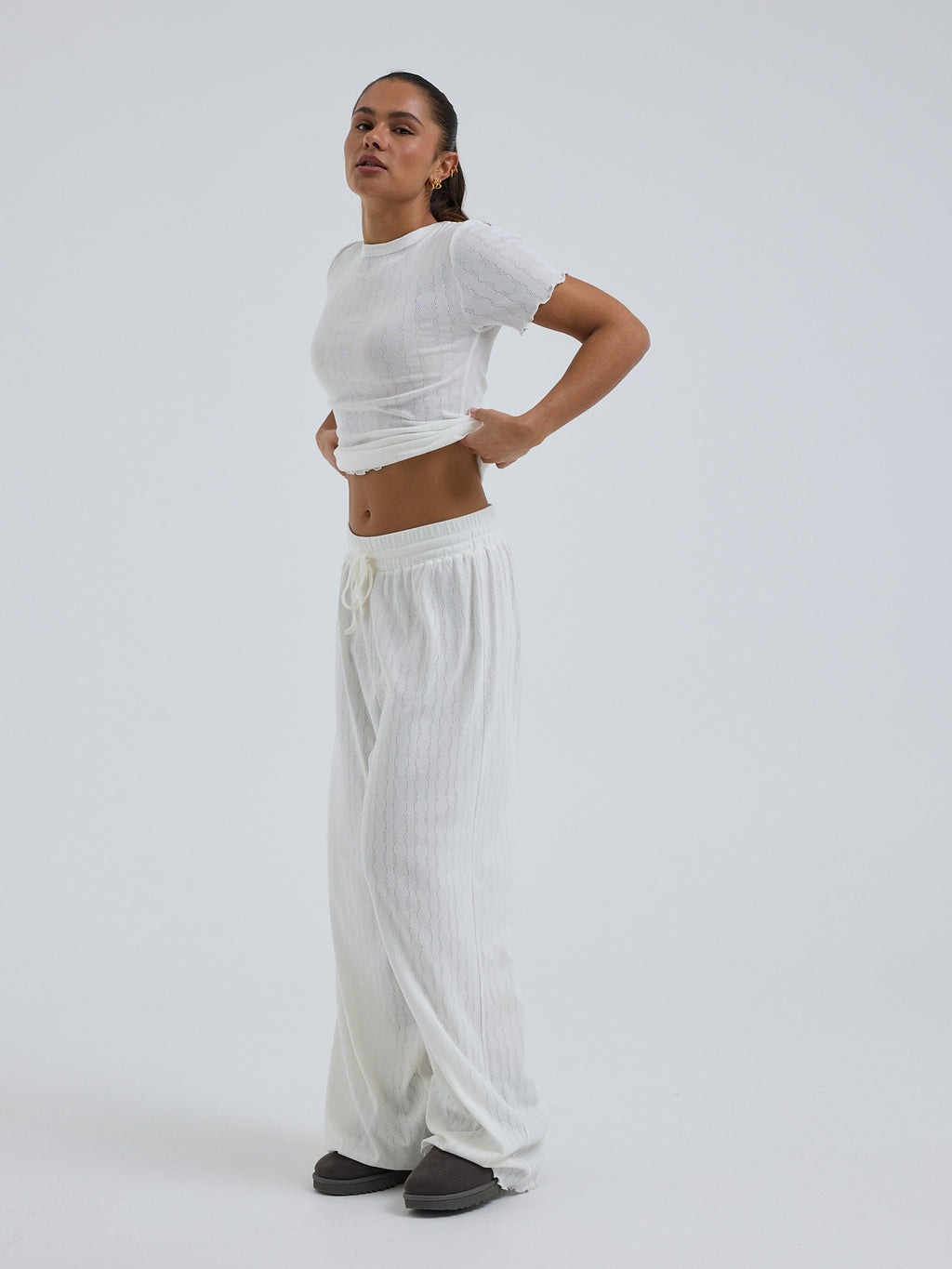 Jacquard Pants Off-White Bild 3