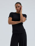 Jacquard T-Shirt Black Bild 1