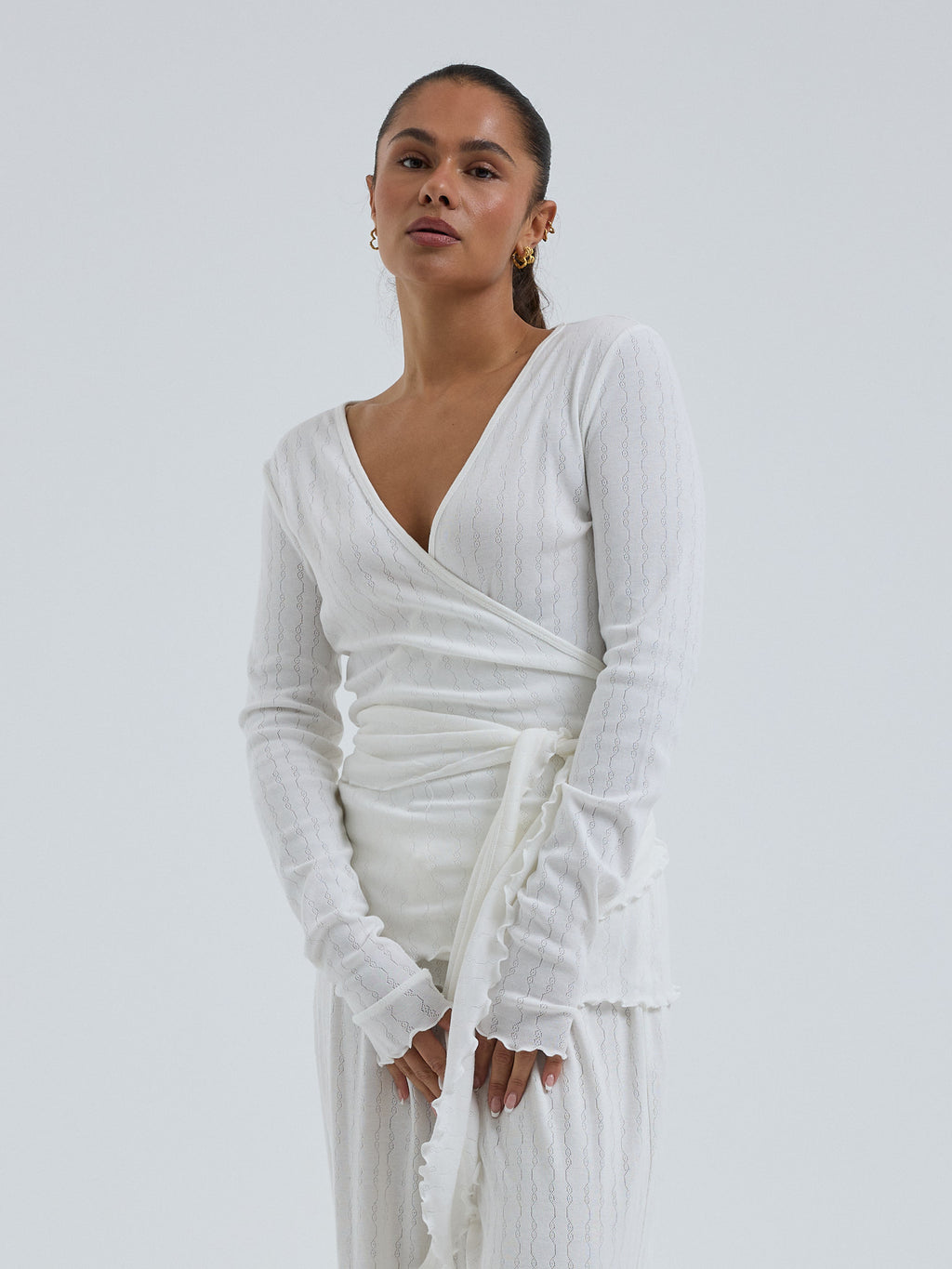 Jacquard Wrap Off-White Bild 1