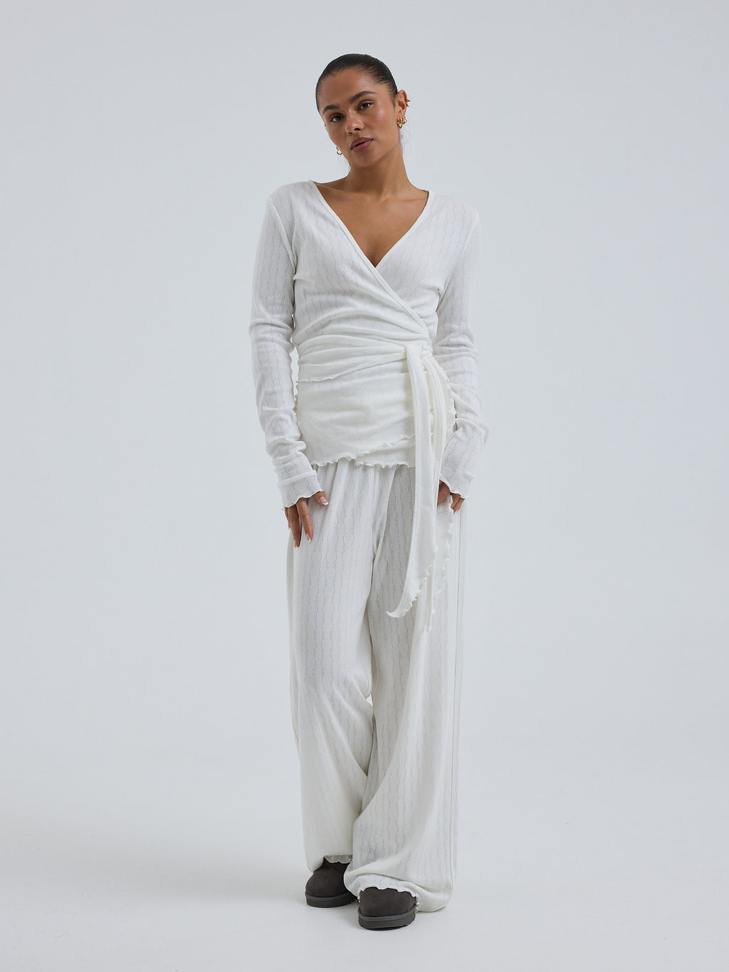 Jacquard Wrap Off-White Bild 2