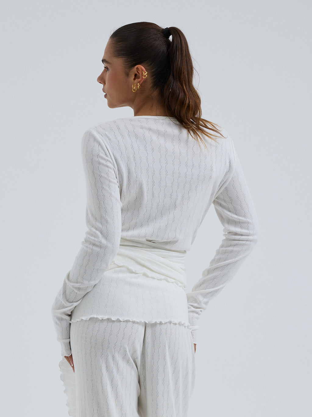 Jacquard Wrap Off-White Bild 6