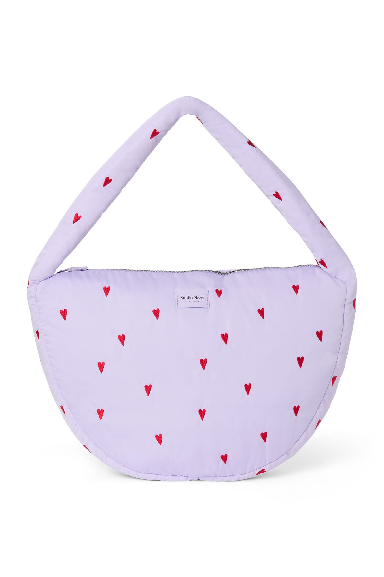 Puffy Cross Body Purple Hearts Bild 1