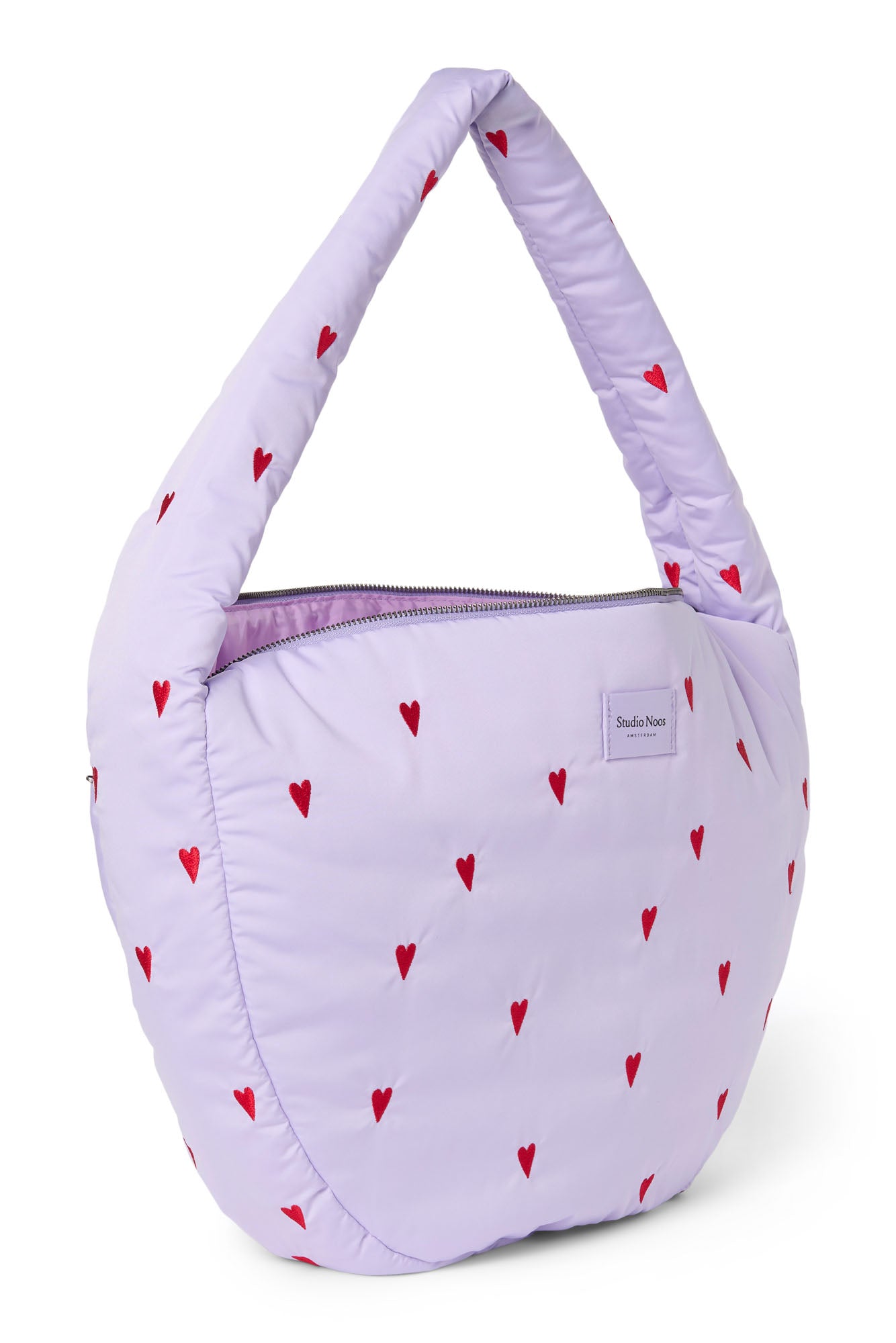 Puffy Cross Body Purple Hearts Bild 2