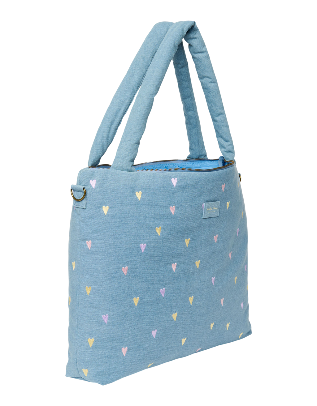 Denim Diaper Bag 0251 Hearts L. Blue Bild 2