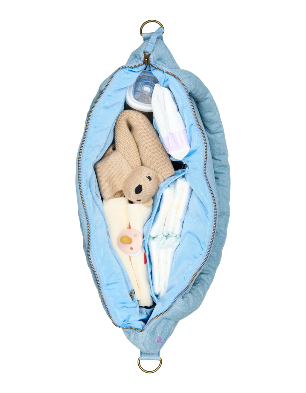Denim Diaper Bag 0251 Hearts L. Blue Bild 6