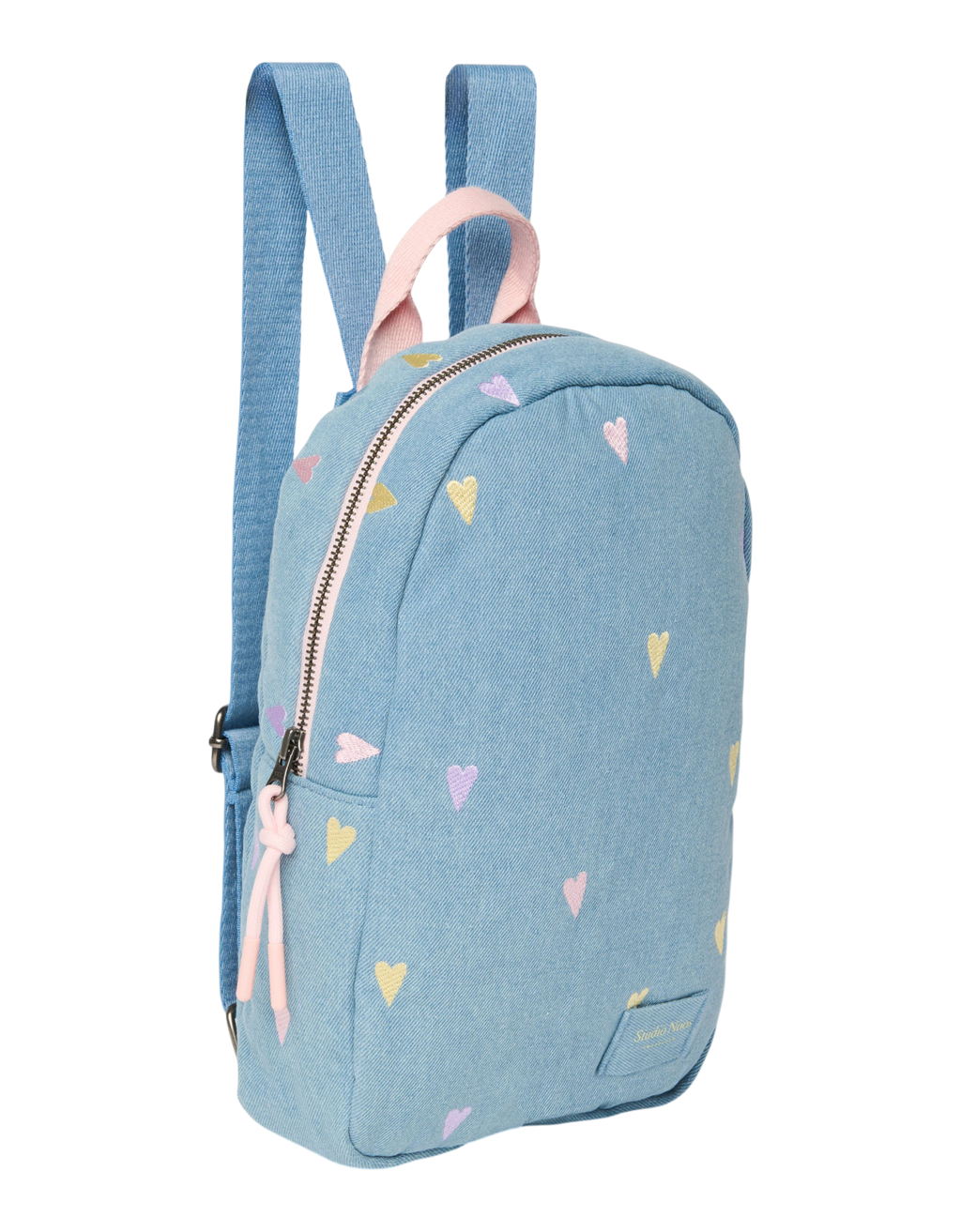 Denim Mini Backpack 0251 Hearts L. Blue Bild 2