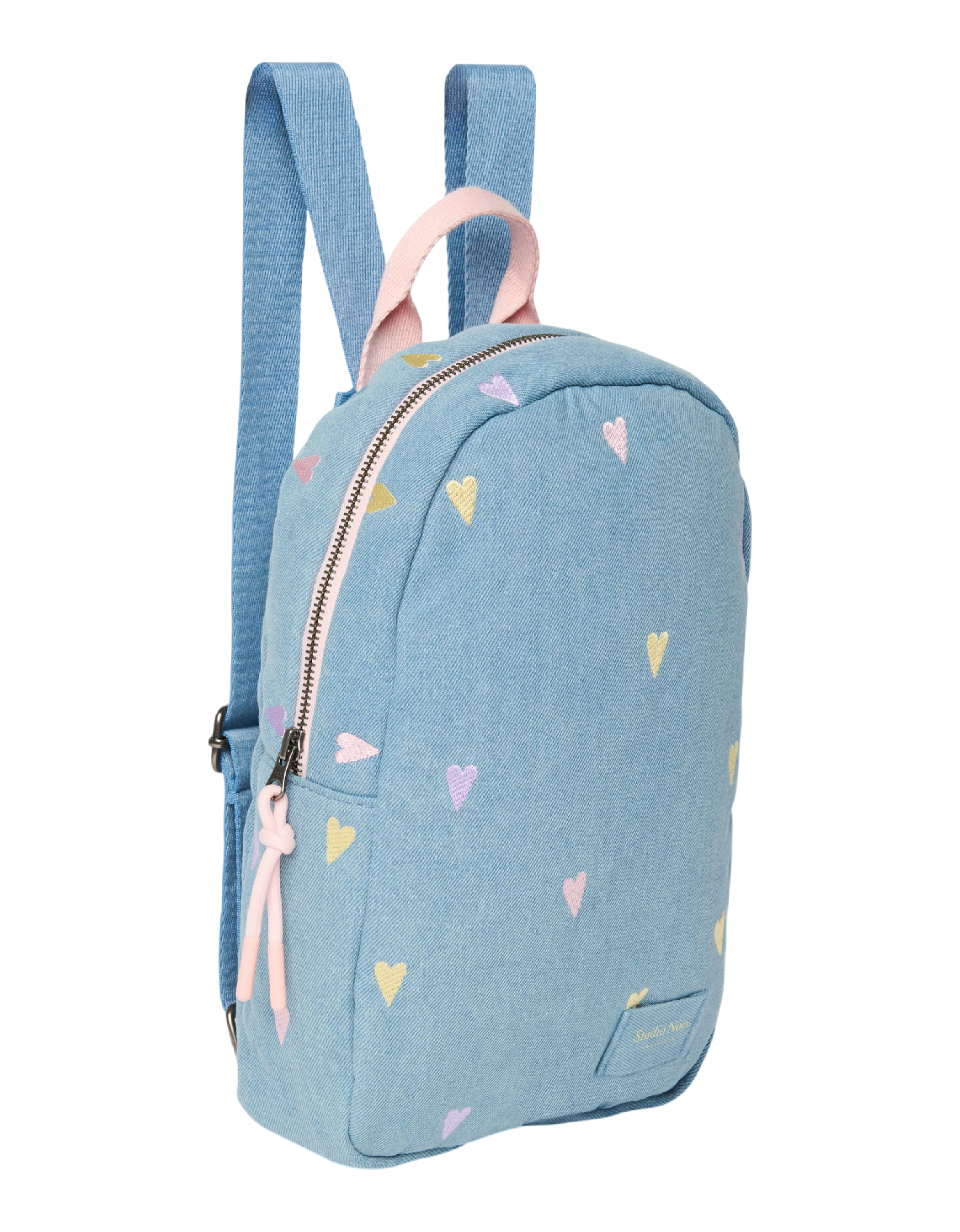 Denim Mini Backpack 0251 Hearts L. Blue Bild 2