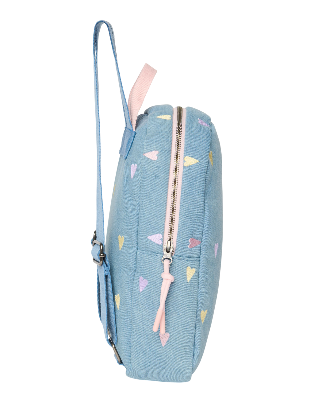 Denim Mini Backpack 0251 Hearts L. Blue Bild 3