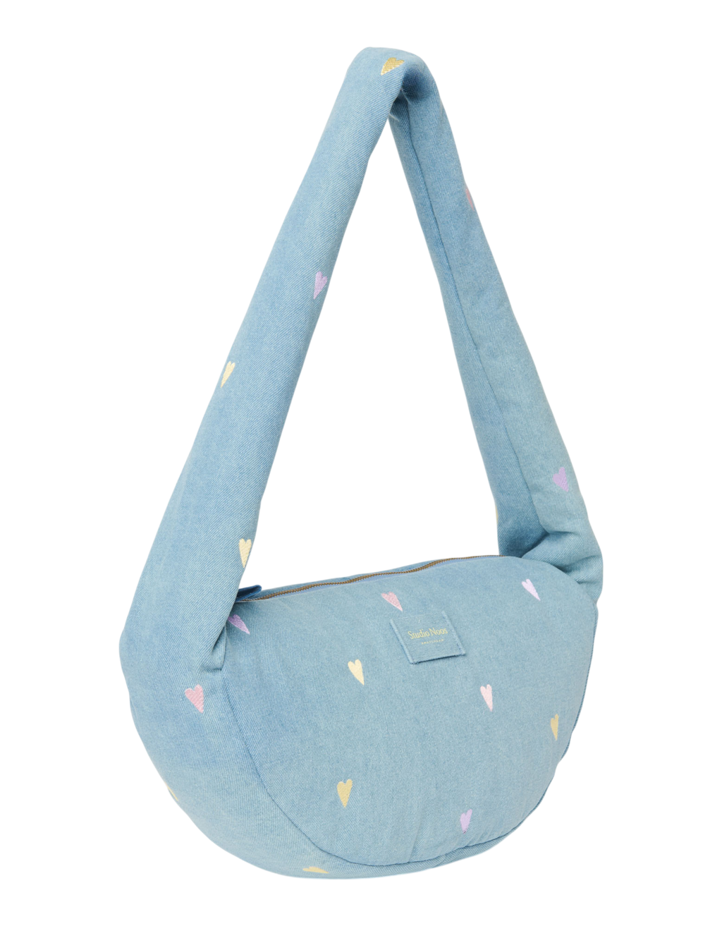 Denim Mini Cross Body Bag 0251 Hearts L. Blue Bild 2