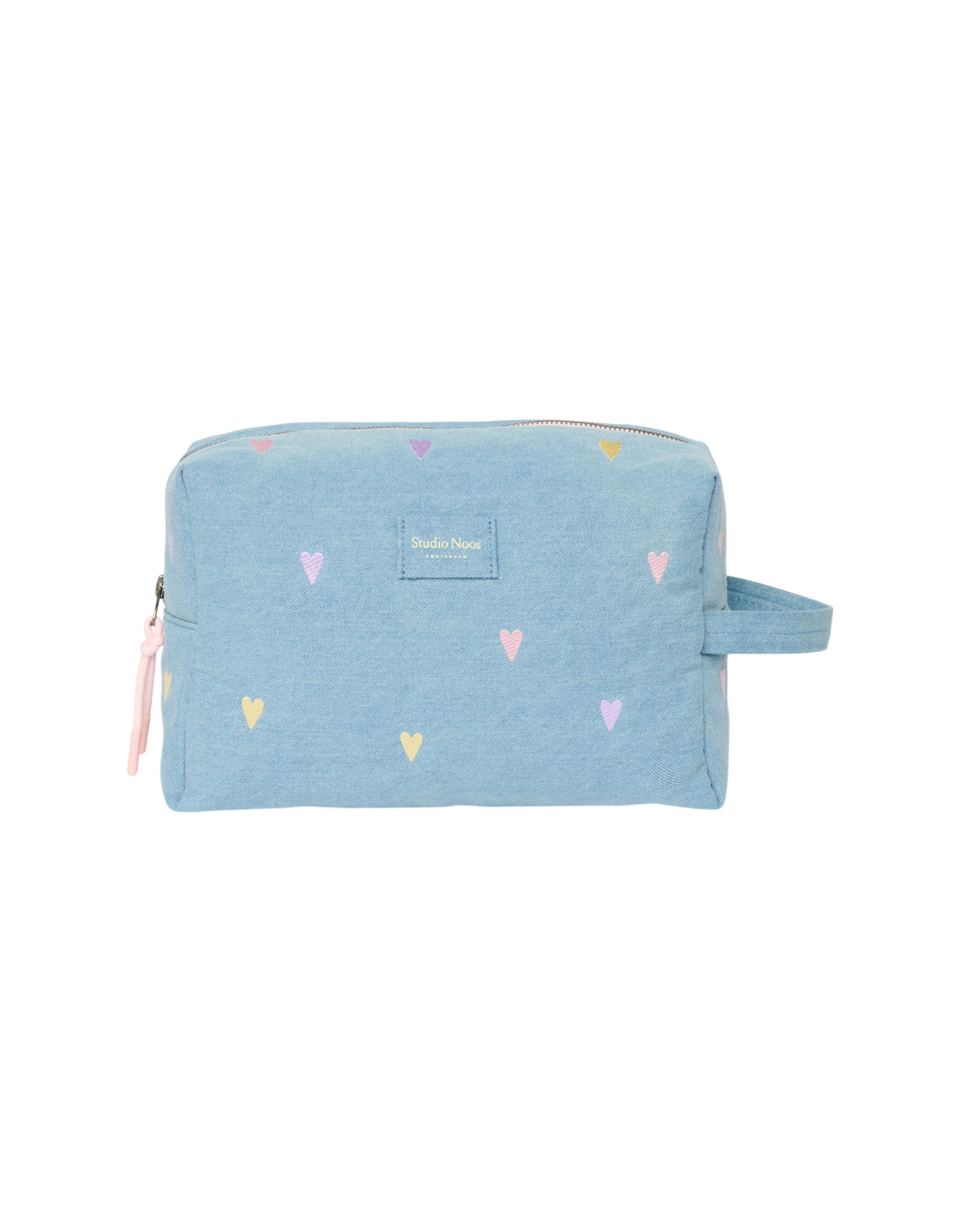 Denim Toiletry Bag 0251 Hearts L. Blue Bild 1