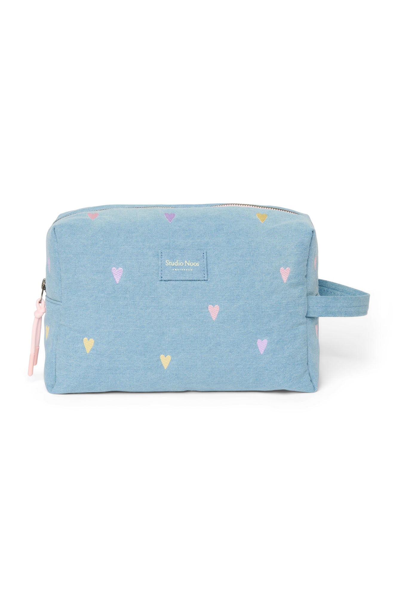 Denim Toiletry Bag 0251 Hearts L. Blue Bild 1