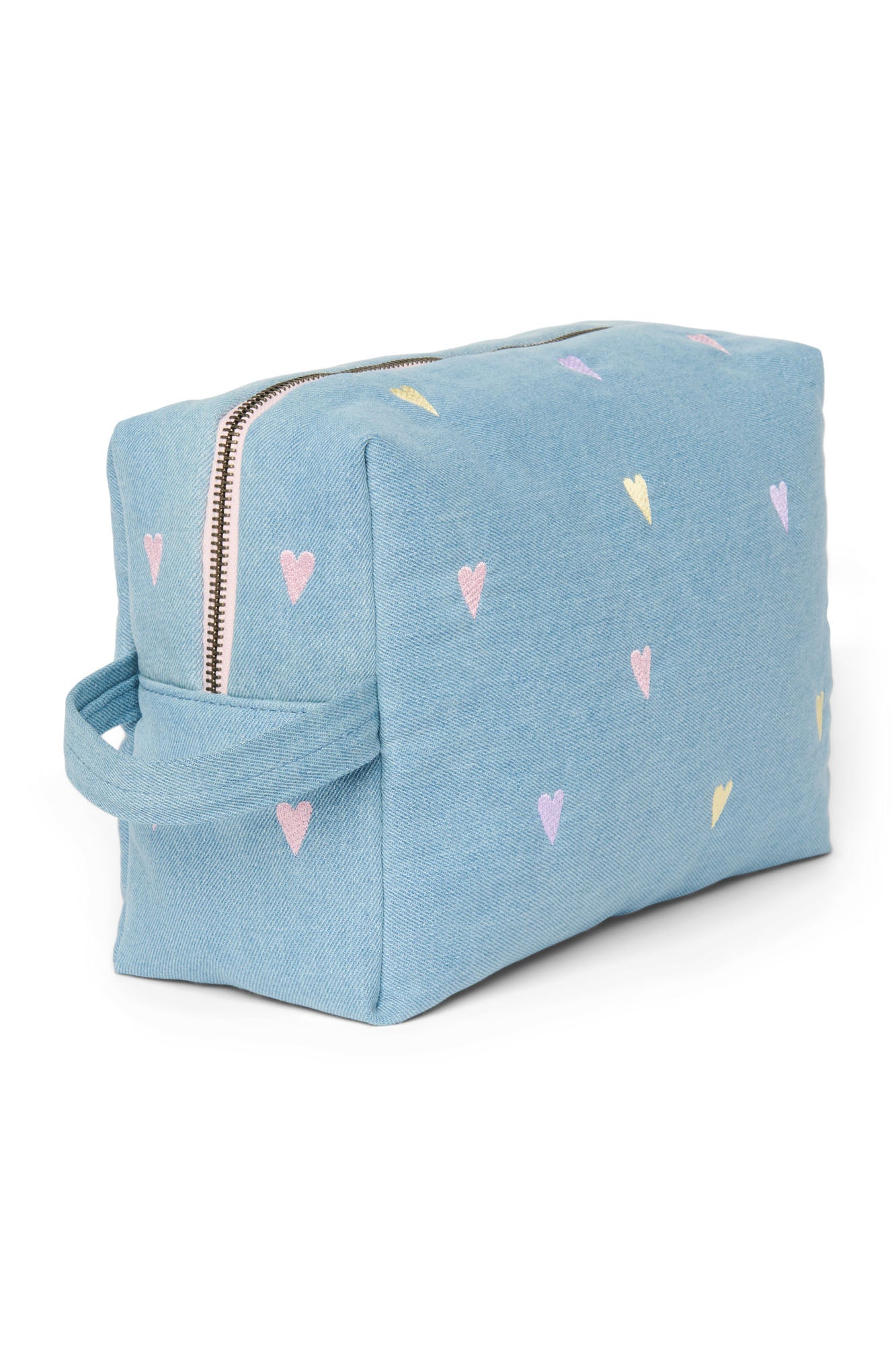 Denim Toiletry Bag 0251 Hearts L. Blue Bild 2