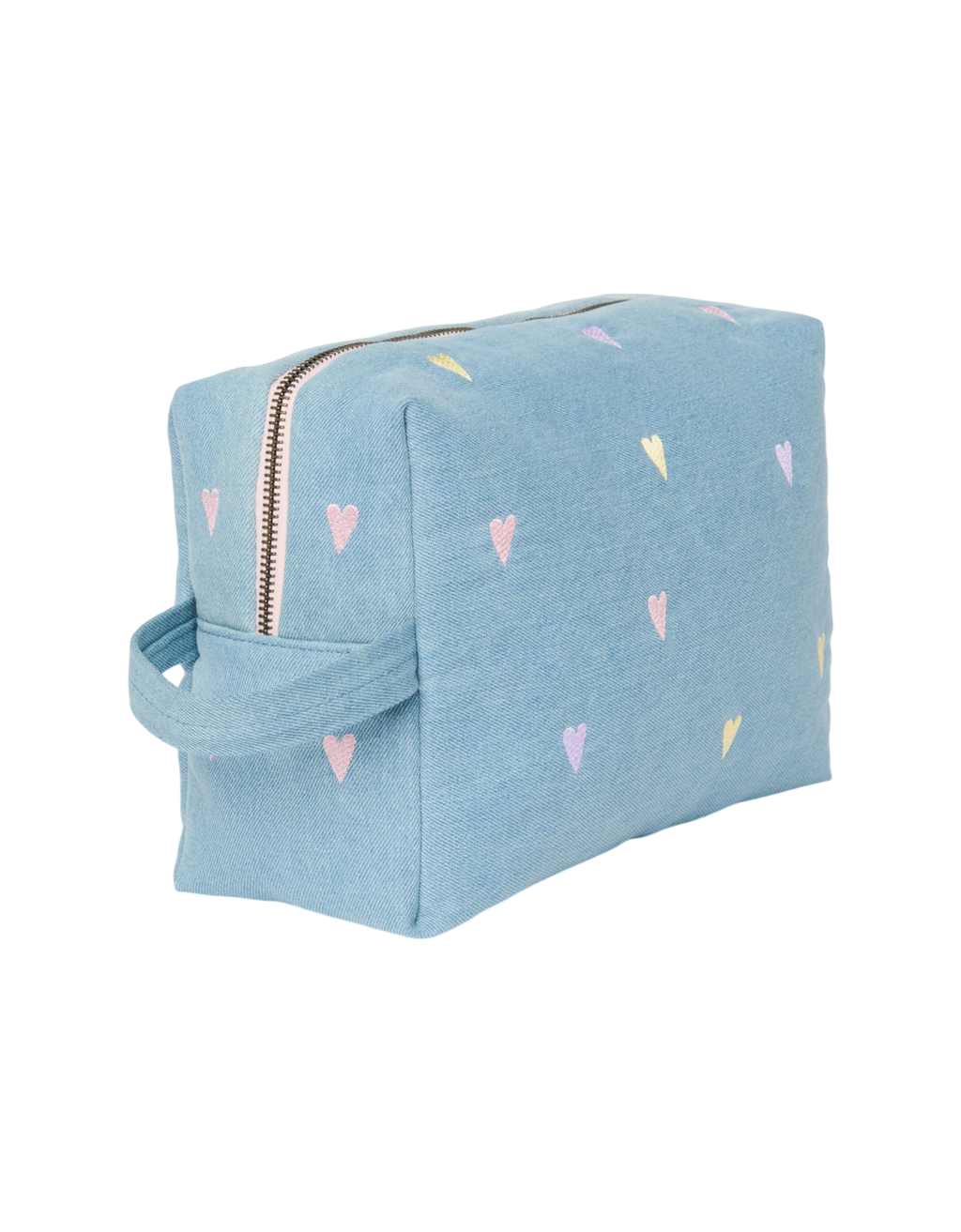 Denim Toiletry Bag 0251 Hearts L. Blue Bild 2