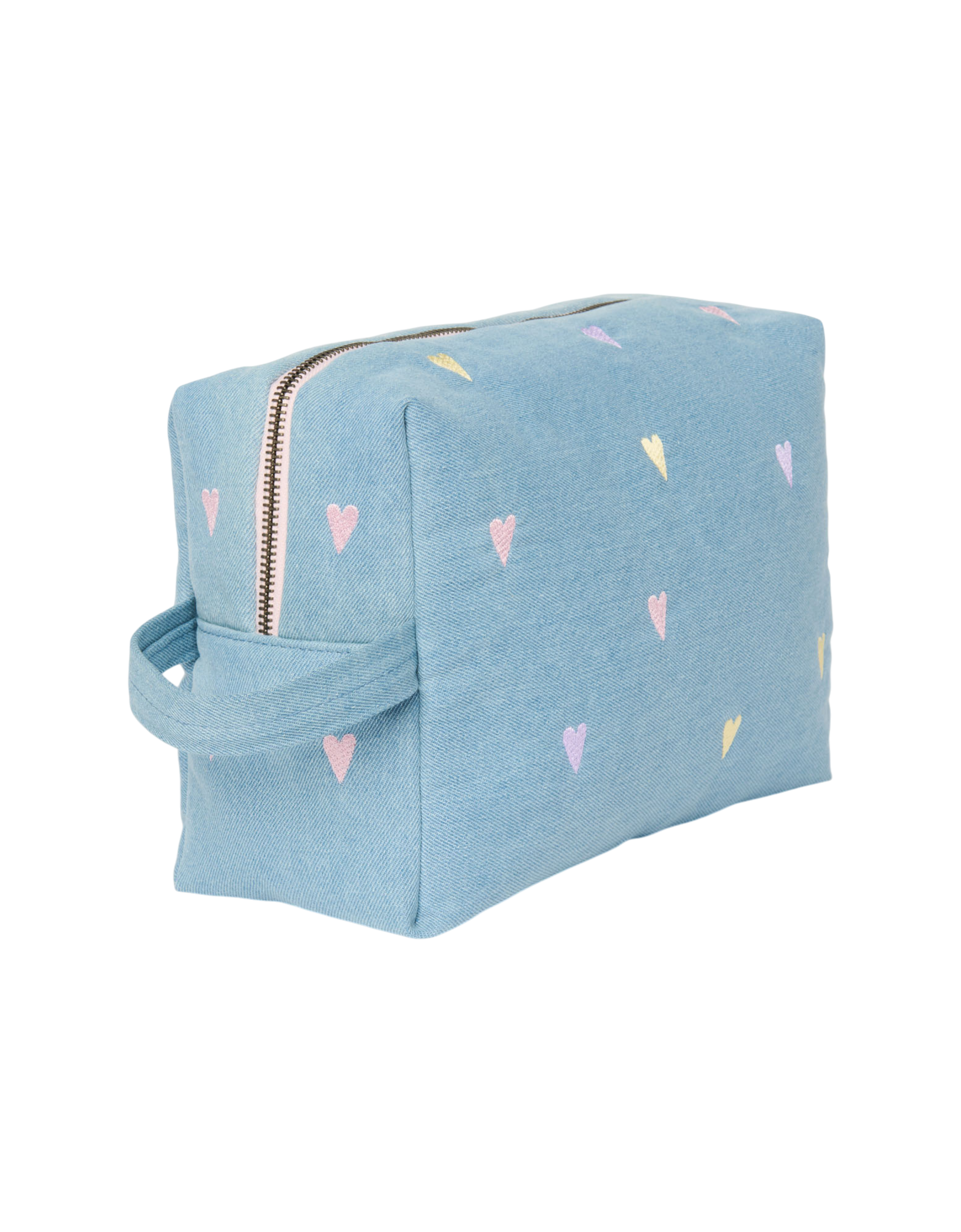 Denim Toiletry Bag 0251 Hearts L. Blue Bild 2