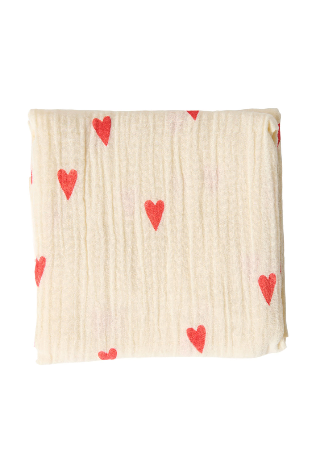 Musselintuch Medium beige hearts Bild 2