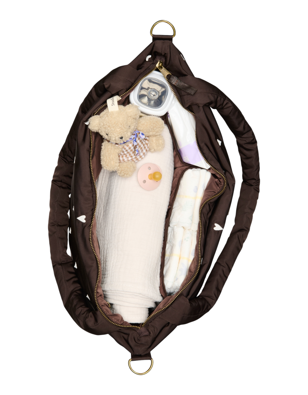 Puffy Wickeltasche brown Hearts Bild 4