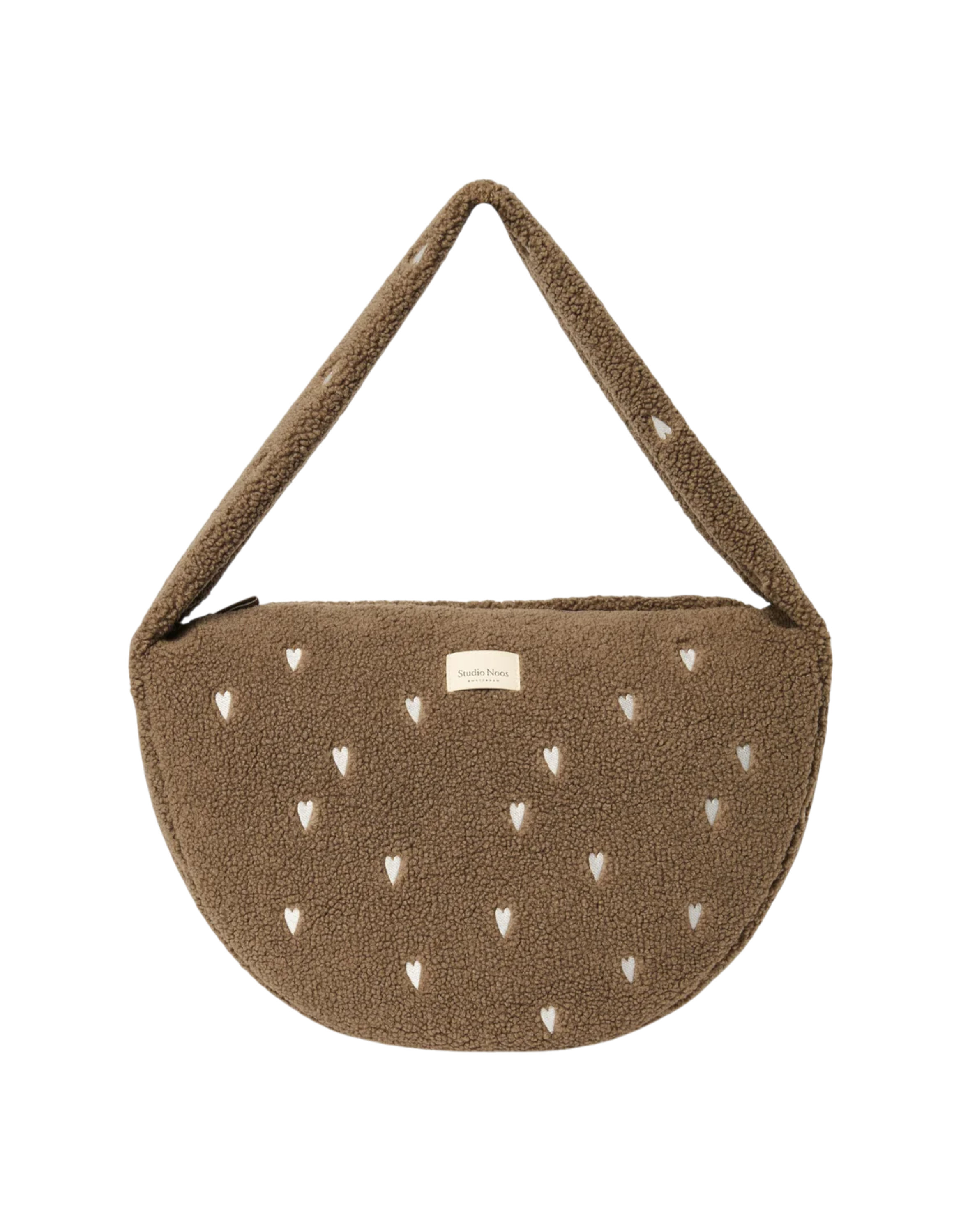 Teddy Cross Body Bag Brown Hearts Bild 1